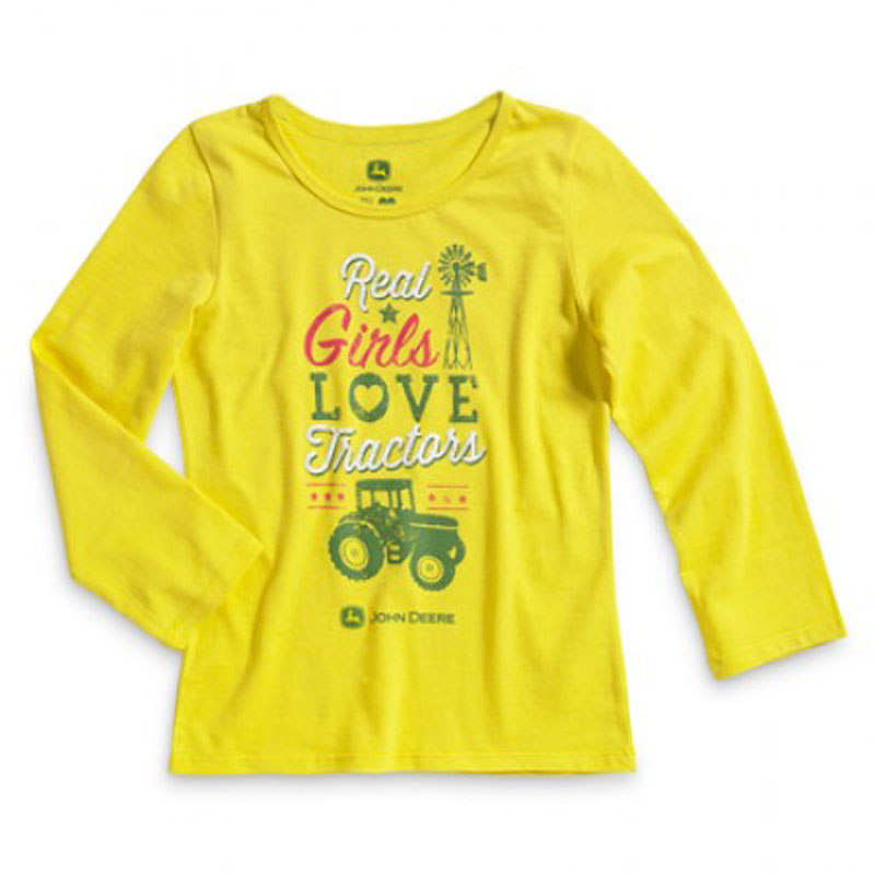 John Deere Real Girls Love Tractors Long Sleeve T-Shirt