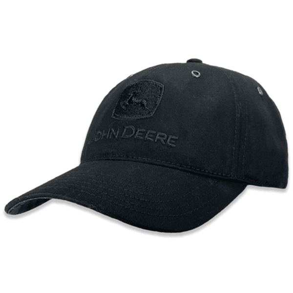 John Deere Blackout Logo Black Cap