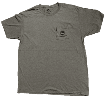 John Deere Light Charcoal Pocket Logo T-Shirt